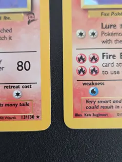 Pokemon TCG Ninetales Base Set 2 Holo Unlimited Rare Card 13/130 x2 - Image 4