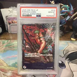 PSA 10 Zoro ST21-015 Flagship Battle 2025 Top 8 Prize ONE PIECE Card Japanese - Image 1