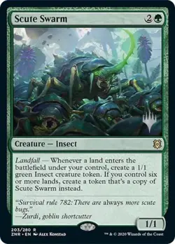 MTG English Scute Swarm NM Normal Promo Pack: Zendikar Rising - Image 1