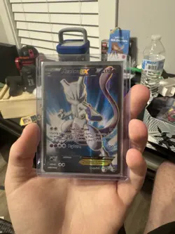 Pokemon Mewtwo EX Full Art Ultra Rare Holo 157/162 Breakthrough 170 HP Card - Image 1