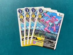 Chuumon BT11-036 Playset Dimensional Phase Digimon Card Game x4 - Image 1