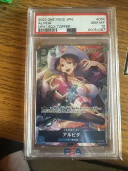 👉 Alvida OP01-064 Box Topper PSA 10 One Piece Japanese Card - Image 1