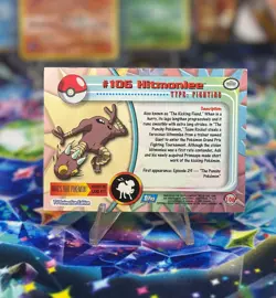 Pokemon Card Topps TV Animation Edition Series 2 Hitmonlee #106 Holo Foil - Image 2