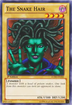 Yugioh! LP The Snake Hair - LCJW-EN185 - Common - 1st Edition Lightly Played, En - Image 1