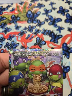 1x Nm Michelangelo, Weirdness to 11 Showcase Fractured Foil, TMNT MTG #0298 - Image 4