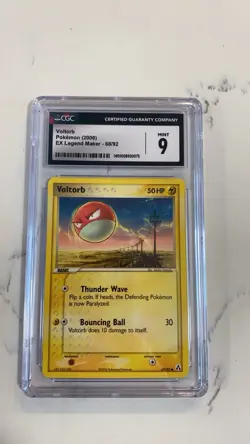 Voltorb 68/92 Legend Maker Pokemon Card CGC 9 - Image 1