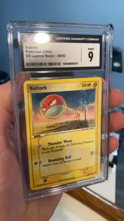 Voltorb 68/92 Legend Maker Pokemon Card CGC 9 - Image 4