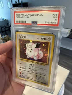 Clefairy No. 035 Japanese expansion Holo Pokemon Card PSA 3 VG low pop low grade - Image 4