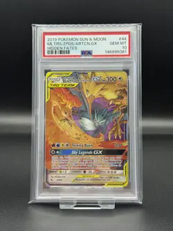 Moltres & Zapdos & Articuno GX 44/68 PSA 10 Hidden Fates Pokemon Card - Image 1