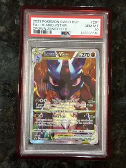 Pokemon TCG Lucario VSTAR SWSH291 Holo Promo Card PSA 10 - Image 1