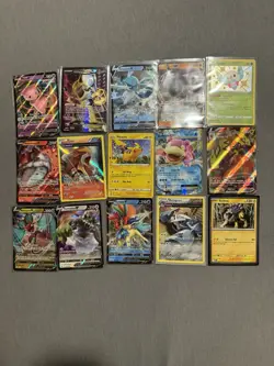 Pokemon TCG 15-Card Lot Holo Foil Mew V Arceus V Glaceon V Onix GX Rowlet - Image 1