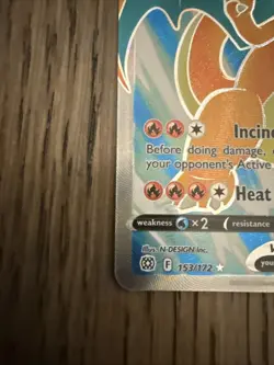Pokemon 2022 Sword & Shield Brilliant Stars Charizard v Card #153/172 - Image 3