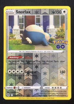 Pokemon TCG Snorlax 055/078 Pokemon GO Holo Rare Reverse Holo NM - Image 1