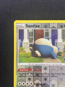 Pokemon TCG Snorlax 055/078 Pokemon GO Holo Rare Reverse Holo NM - Image 3