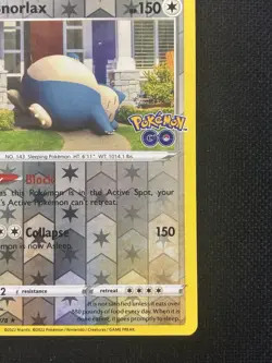 Pokemon TCG Snorlax 055/078 Pokemon GO Holo Rare Reverse Holo NM - Image 5