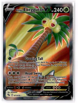 Alolan Exeggutor V (Full Art) 071/078 Pokemon GO Holofoil NM - Image 1