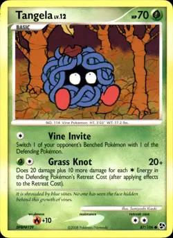 Tangela 87/106 Common - Pokemon Great Encounters 2008 MP - Image 1