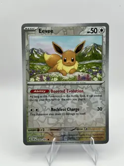 Pokemon Reverse Holo Eevee #143/191 SV08: Surging Sparks - Image 1