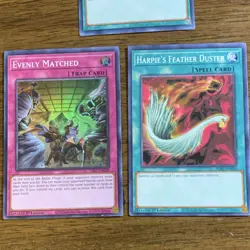 Yu-Gi-Oh! CCG Lot 3 cards 1st Edition One for One Evenly Matched Harpie's Feath… - Image 3