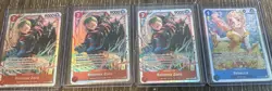 One Piece Card Game Roronoa Zoro Sr Eb04 Rebecca Sr Op15 Lot - 4 English Cards - Image 1