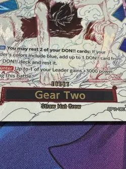 One Piece Gear Two Straw Hat Crew OP11-080 Event Rare Holo Card Raw English - Image 4