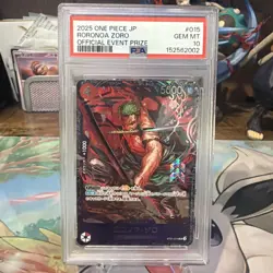PSA 10 Zoro ST21-015 Flagship Battle 2025 Top 8 Prize ONE PIECE Card Japanese - Image 1