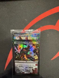 MTG Deadpool, Trading Card Secret Lair Confetti Pool Party Foil 7129 Sealed - Image 1