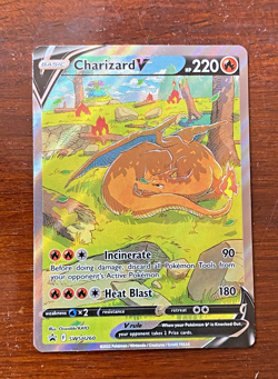Charizard V SWSH260 Promo Full Art Holo Black Star Pokemon Card - Image 1