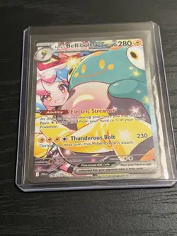 Pokemon TCG Iono's Bellibolt EX Journey Together Ultra Rare Holo Card 183/159 - Image 1