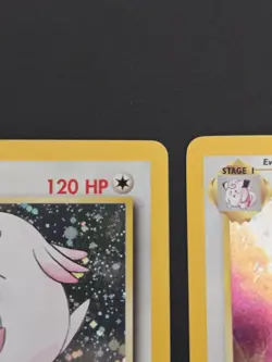Chansey - 3/130 - Pokemon Base Set 2 Holo Rare Card + Clefable 5/130 SWIRL 🌀 - Image 5