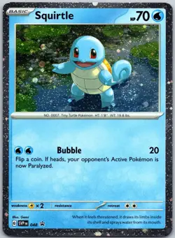 Squirtle SVP048 Cosmos Holo Promo SV: Scarlet & Violet Promo Cards NM - Image 1