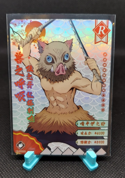 Inosuke Hashibira Demon Slayer Anime Card GM05005 R Foil - Image 1