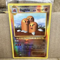 Pokemon Dugtrio 56/108 XY-Evolutions Rare Stage 1 HP90 Holo English Card - Image 1
