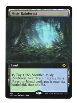 MTG English Misty Rainforest (Extended Art) NM Foil Modern Horizons 2 - Image 1