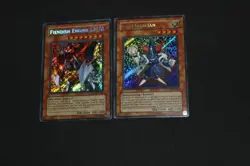 Yugioh Card Lot EX-LP Secret Rare Fiendish Omega TDGS + Toy Magician TDGS - Image 1