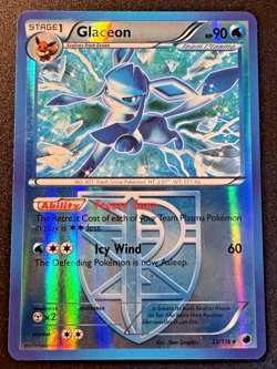 Glaceon 23/116 B&W Plasma Freeze Pokemon Card Reverse Holo Foil Rare MP - Image 1