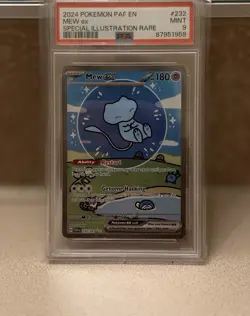 Pokemon TCG Mew ex 232/091 SV: Paldean Fates Special Illustration Rare Holo PSA… - Image 1