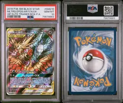 Pokemon Moltres & Zapdos & Articuno GX Hidden Fates Stained Glass SM210 PSA 10 - Image 3