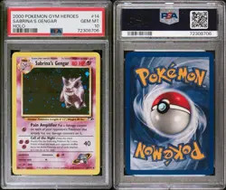 Pokemon 2000 Unlimited Gym Heroes Sabrina's Gengar 14/132 Holo Rare PSA 10 - Image 3