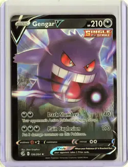 Gengar V 156/264 Holo V Rare Fusion Strike Pokemon Near Mint - Image 1