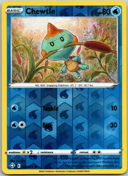 Chewtle 026/072 Reverse Holo Common Shining Fates NM - Image 1