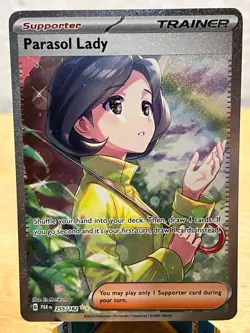 Paradox Rift Parasol Lady 255/182 Special Illustration Rare Pokemon NM/M - Image 1