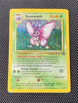 Pokemon Jungle Venomoth 13/64 Holo MP/HP Unlimited - Image 1
