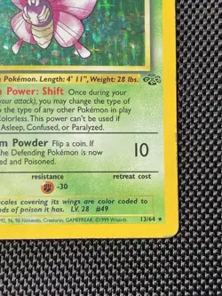 Pokemon Jungle Venomoth 13/64 Holo MP/HP Unlimited - Image 4