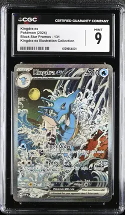 CGC 9 - Kingdra ex 131 SVP Black Star Promo Pokemon Shrouded Fable Illustration - Image 1