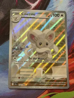 Cinccino Illustration Rare 153/086 - Pokemon Black Bolt - English - NM - Image 1