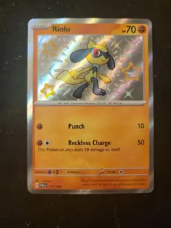 Pokemon TCG SV: Paldean Fates Riolu 173/091 Baby Shiny NM - Image 1