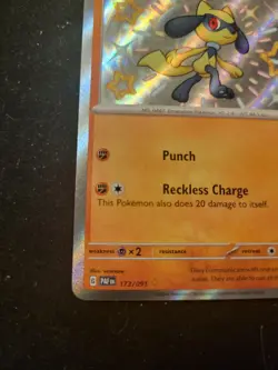 Pokemon TCG SV: Paldean Fates Riolu 173/091 Baby Shiny NM - Image 4