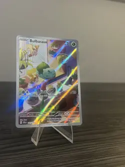 Pokemon TCG Bulbasaur Stellar Crown Illustration Holo Card 143/142 - Image 1