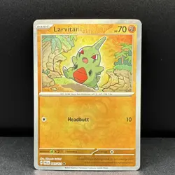 Pokemon Larvitar 047/131 Sv: Prismatic Evolutions Master Ball Holo Basic 70 HP - Image 1